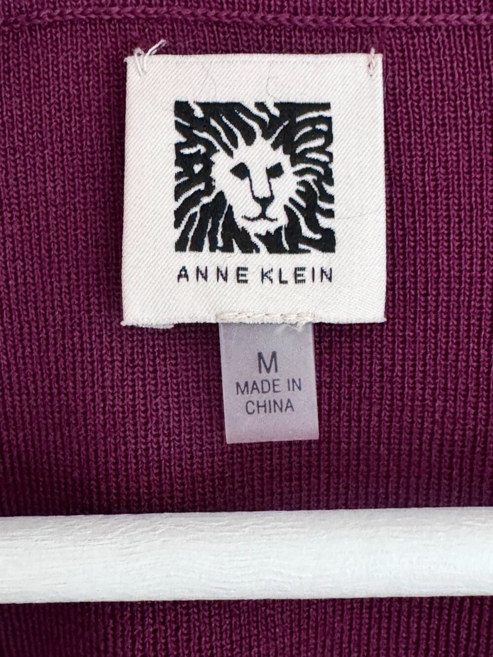 Anne Klein Malibu Open-Front Cardigan in Chianti (Berry) Size Medium - Picture 3 of 4